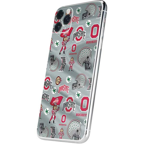 Ohio State University Pattern iPhone 11 Pro Max Skin