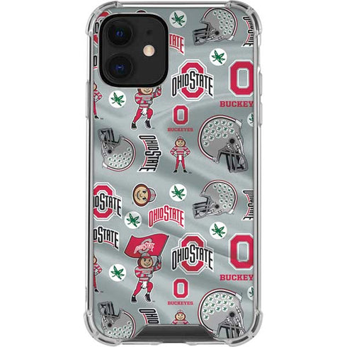 Ohio State University Pattern iPhone 12 Clear Case