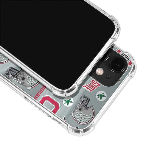 Ohio State University Pattern iPhone 12 Clear Case