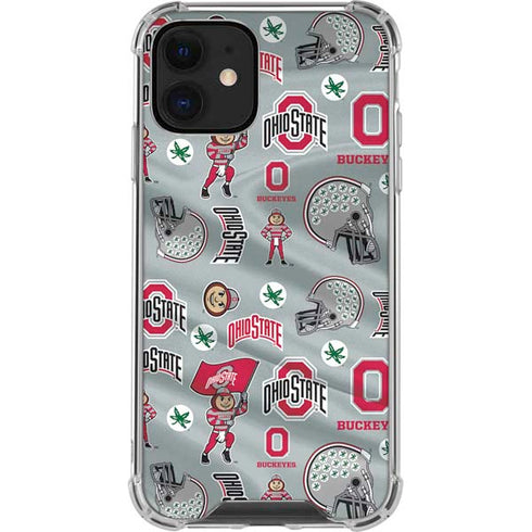 Ohio State University Pattern iPhone 12 Mini Clear Case