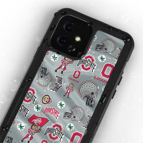 Ohio State University Pattern iPhone 12 Mini Waterproof Case