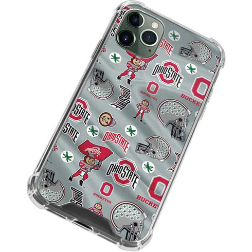 Ohio State University Pattern iPhone 12 Pro Clear Case