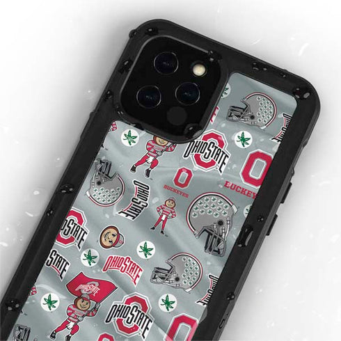 Ohio State University Pattern iPhone 12 Pro Max Waterproof Case