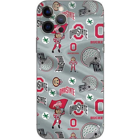 Ohio State University Pattern iPhone 12 Pro Skin