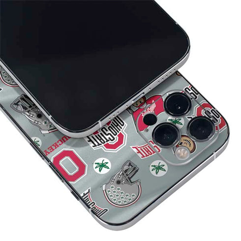 Ohio State University Pattern iPhone 12 Pro Skin