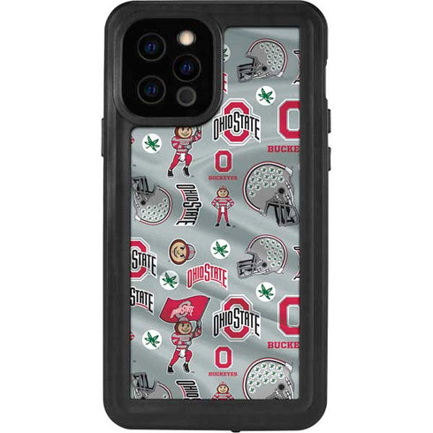 Ohio State University Pattern iPhone 12 Pro Waterproof Case