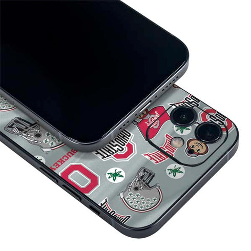 Ohio State University Pattern iPhone 12 Skin