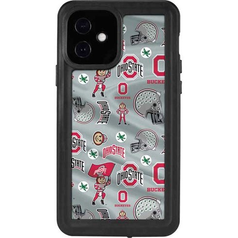 Ohio State University Pattern iPhone 12 Waterproof Case