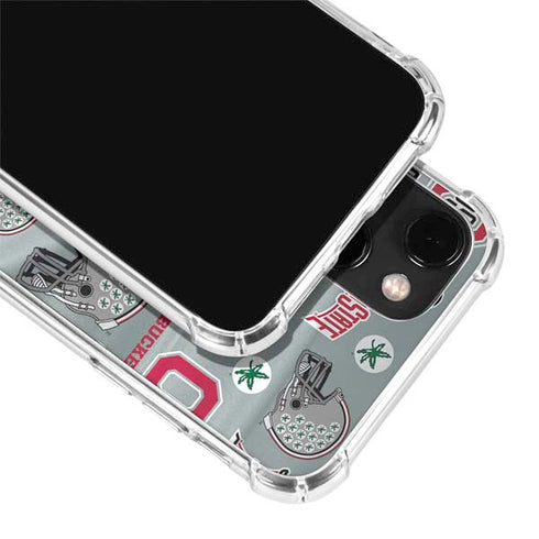 Ohio State University Pattern iPhone 13 Clear Case