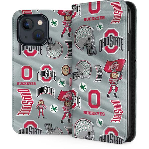 Ohio State University Pattern iPhone 13 Folio Case