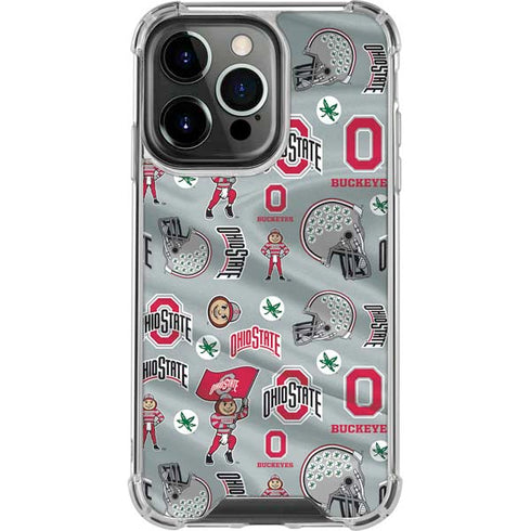 Ohio State University Pattern iPhone 13 Pro Clear Case