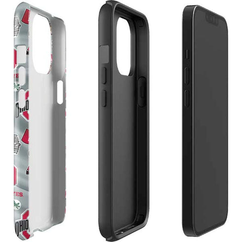 Ohio State University Pattern iPhone 13 Pro Max Impact Case