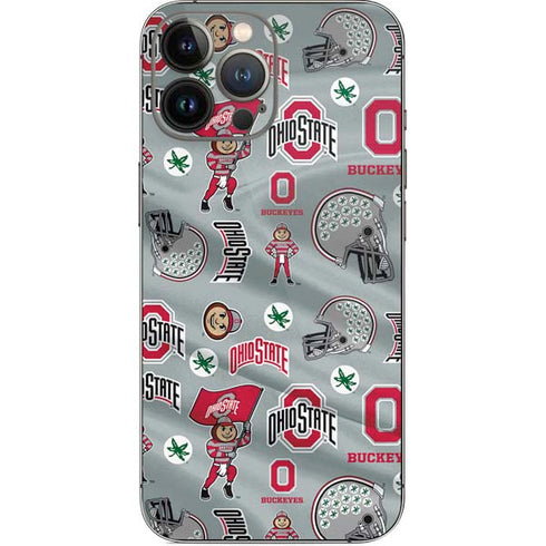 Ohio State University Pattern iPhone 13 Pro Max Skin