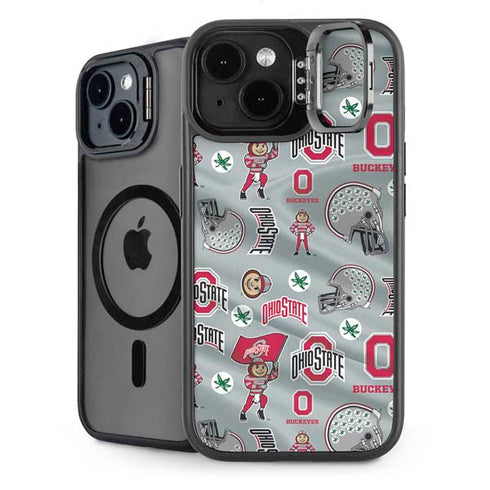 Ohio State University Pattern iPhone 14 Kickstand Case