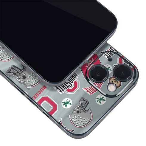 Ohio State University Pattern iPhone 14 Skin