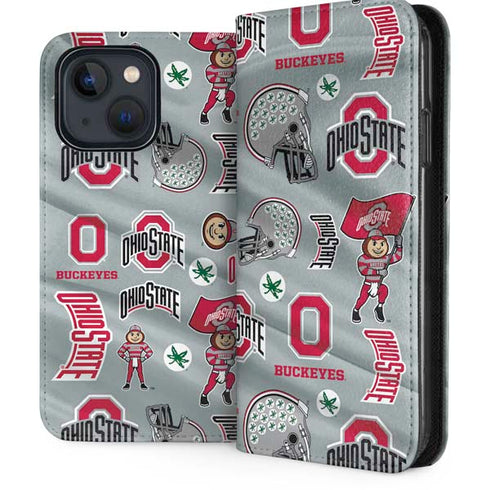 Ohio State University Pattern iPhone 15 Folio Case