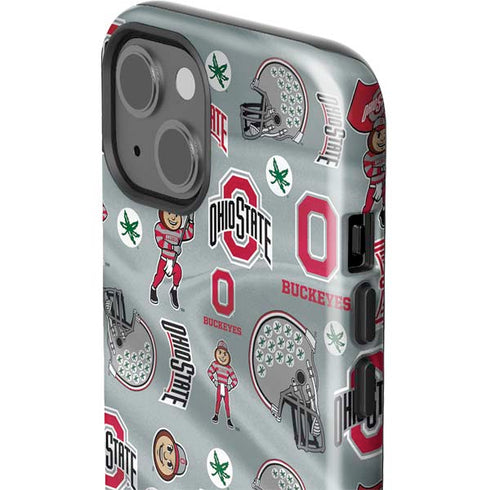 Ohio State University Pattern iPhone 15 Impact Case