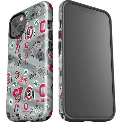 Ohio State University Pattern iPhone 15 Impact Case