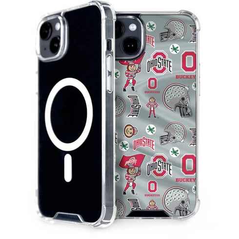 Ohio State University Pattern iPhone 15 MagSafe Case