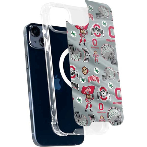 Ohio State University Pattern iPhone 15 MagSafe Case