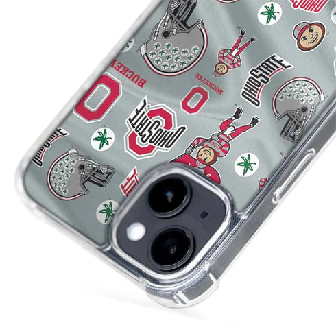 Ohio State University Pattern iPhone 15 MagSafe Case