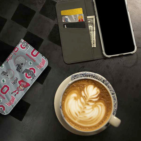 Ohio State University Pattern iPhone 15 Plus Folio Case