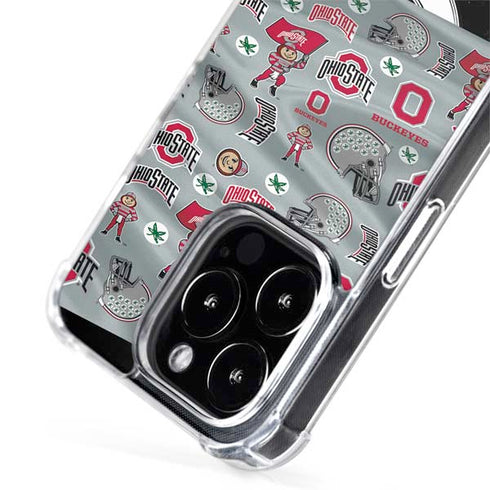 Ohio State University Pattern iPhone 15 Pro MagSafe Case