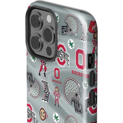 Ohio State University Pattern iPhone 15 Pro Max Impact Case