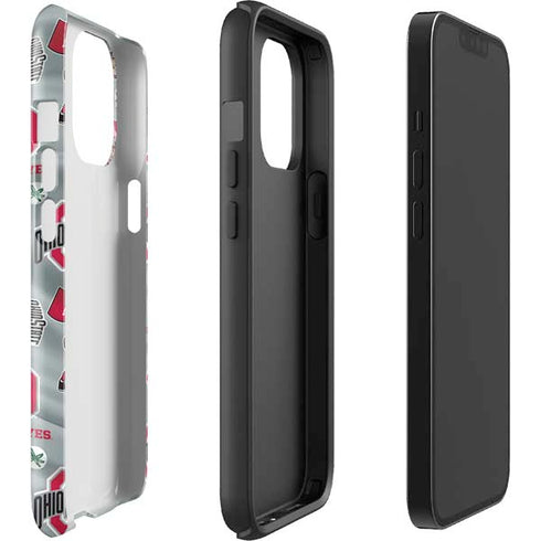 Ohio State University Pattern iPhone 15 Pro Max Impact Case