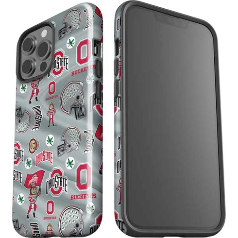 Ohio State University Pattern iPhone 15 Pro Max Impact Case
