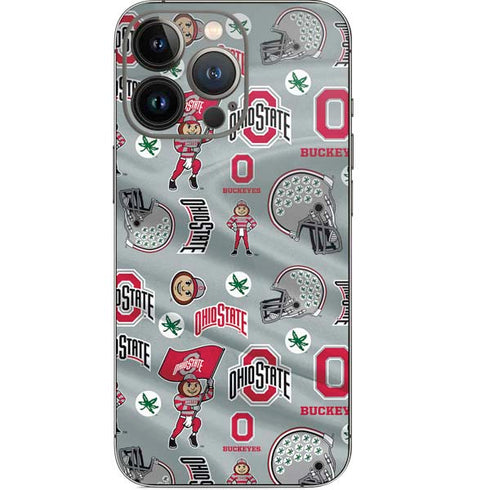 Ohio State University Pattern iPhone 15 Pro Skin