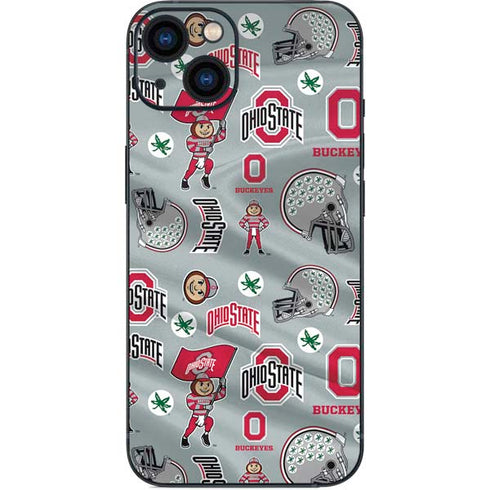 Ohio State University Pattern iPhone 15 Skin