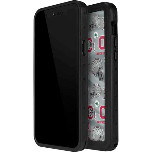 Ohio State University Pattern iPhone 15 Waterproof Case