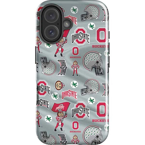 Ohio State University Pattern iPhone 16 Impact Case