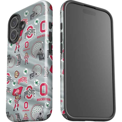 Ohio State University Pattern iPhone 16 Impact Case