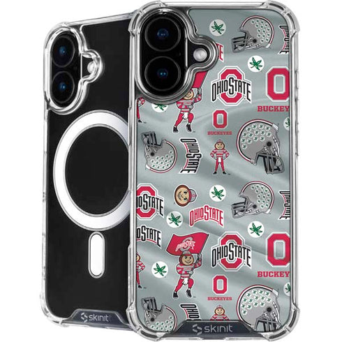 Ohio State University Pattern iPhone 16 MagSafe Case