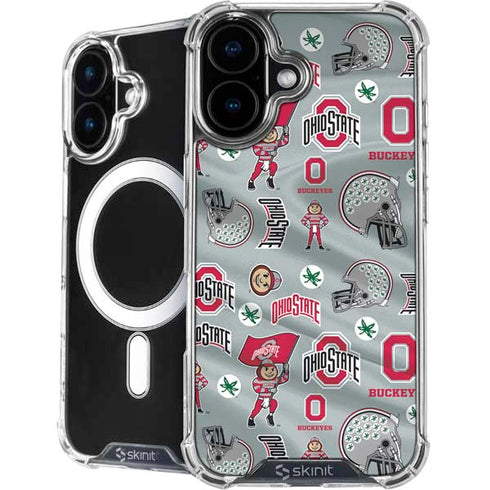 Ohio State University Pattern iPhone 16 Plus MagSafe Case