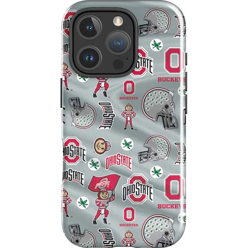 Ohio State University Pattern iPhone 16 Pro Impact Case