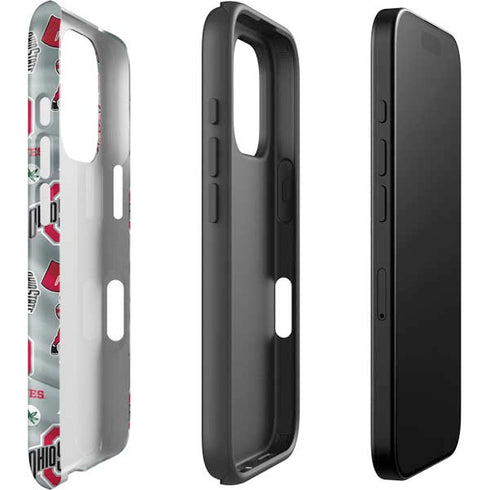 Ohio State University Pattern iPhone 16 Pro Impact Case