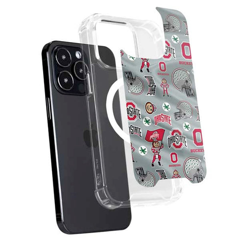 Ohio State University Pattern iPhone 16 Pro MagSafe Case