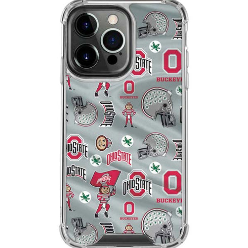 Ohio State University Pattern iPhone 16 Pro Max Clear Case