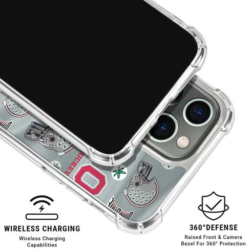 Ohio State University Pattern iPhone 16 Pro Max Clear Case