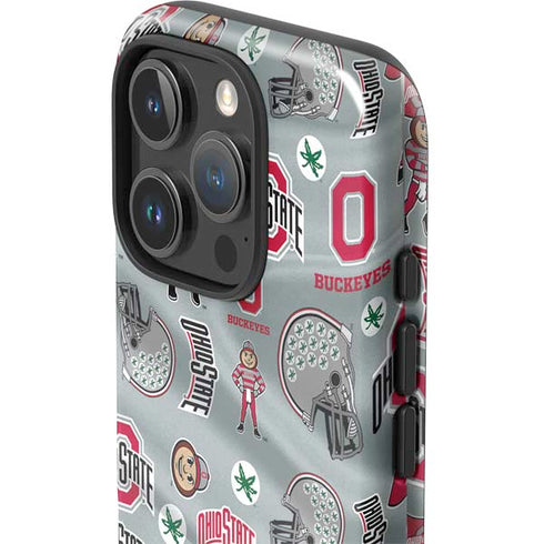 Ohio State University Pattern iPhone 16 Pro Max Impact Case