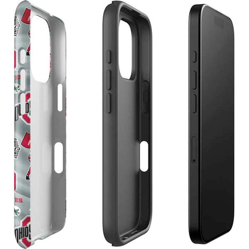 Ohio State University Pattern iPhone 16 Pro Max Impact Case