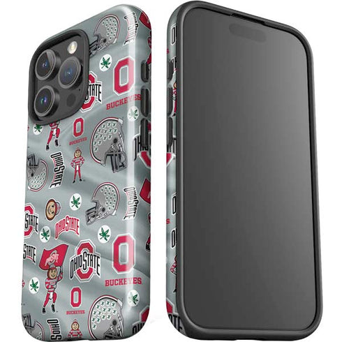 Ohio State University Pattern iPhone 16 Pro Max Impact Case