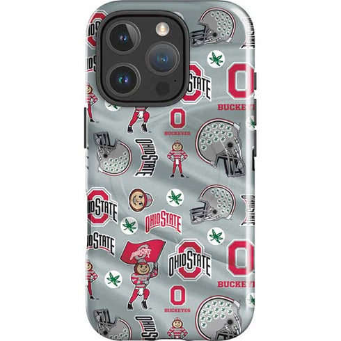 Ohio State University Pattern iPhone 16 Pro Max Magsafe Impact Case