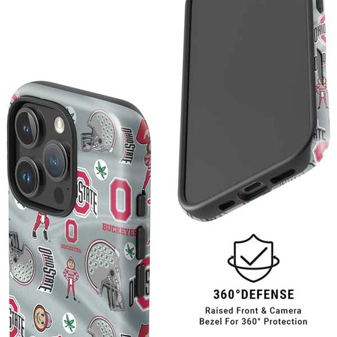 Ohio State University Pattern iPhone 16 Pro Max Magsafe Impact Case