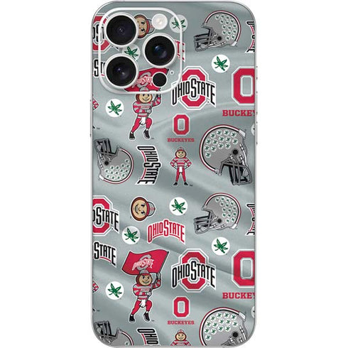 Ohio State University Pattern iPhone 16 Pro Max Skin