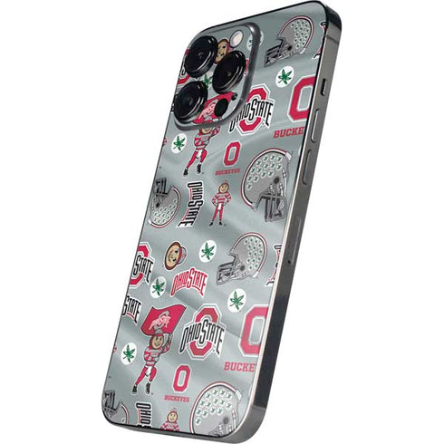 Ohio State University Pattern iPhone 16 Pro Max Skin