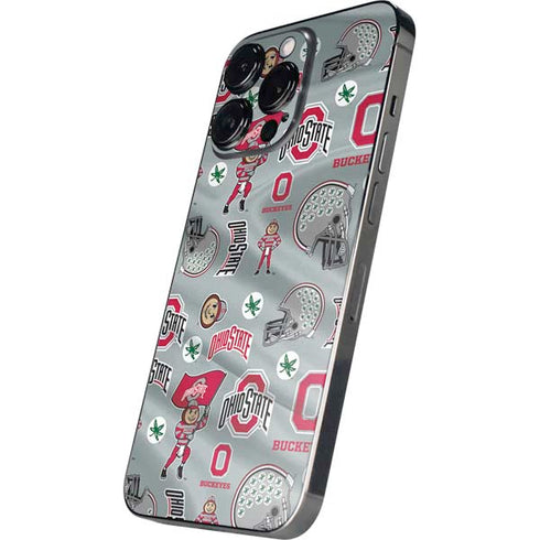Ohio State University Pattern iPhone 16 Pro Skin